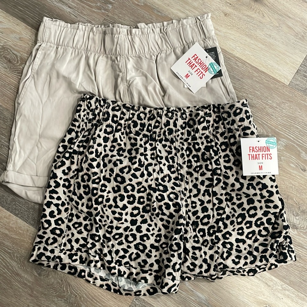 Womens Celebrity Pink shorts (2 Pairs) - size medium! Brand new with tags!